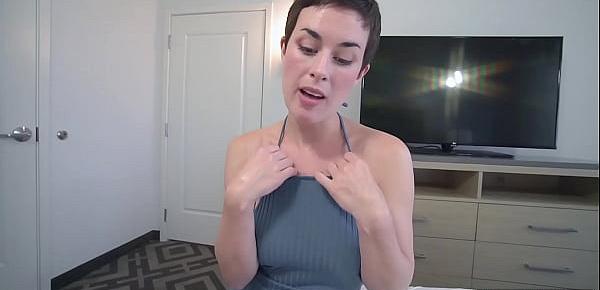  Short haired MILF stepmom Olive Glass giving a last lesson to big cocked son